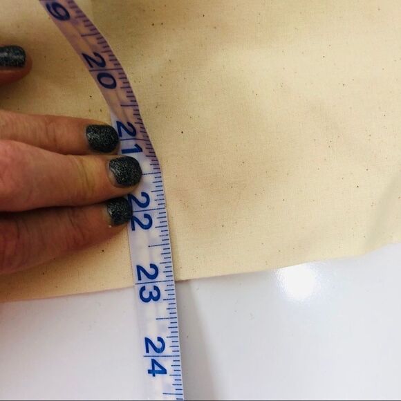 Tory Burch Cream Drawstring Dust Bag Teal - Picture 4 of 4